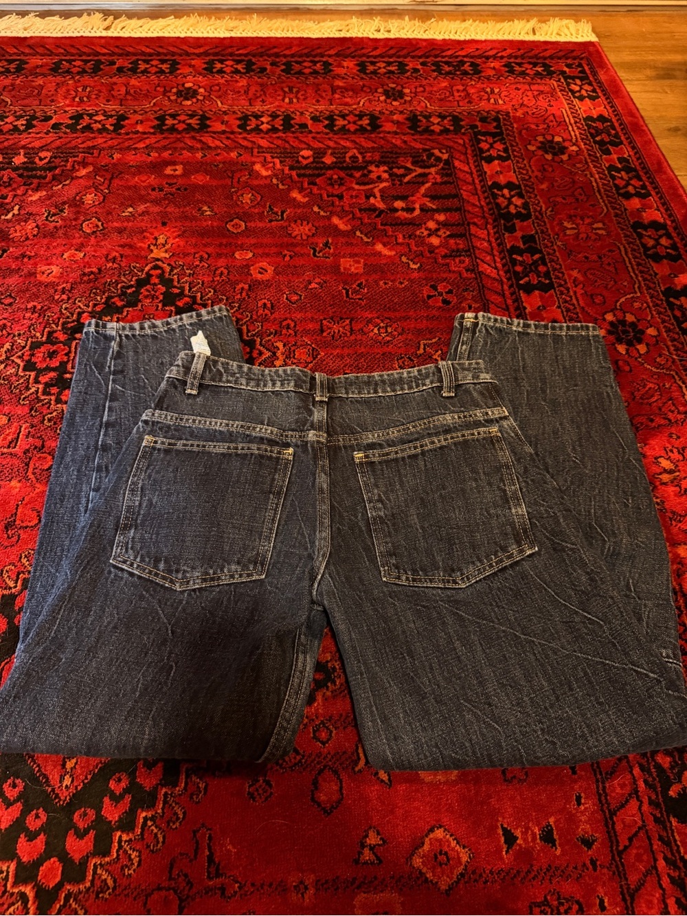 Zara Dark Wash Denim Jeans - barrel jeans - Picture 7 of 7